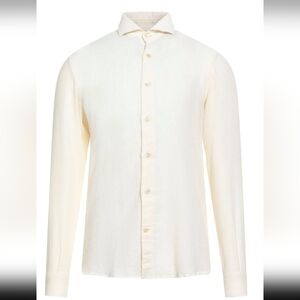 Eleventy Button-Up Shirt (Made In Italy) Cream Color
